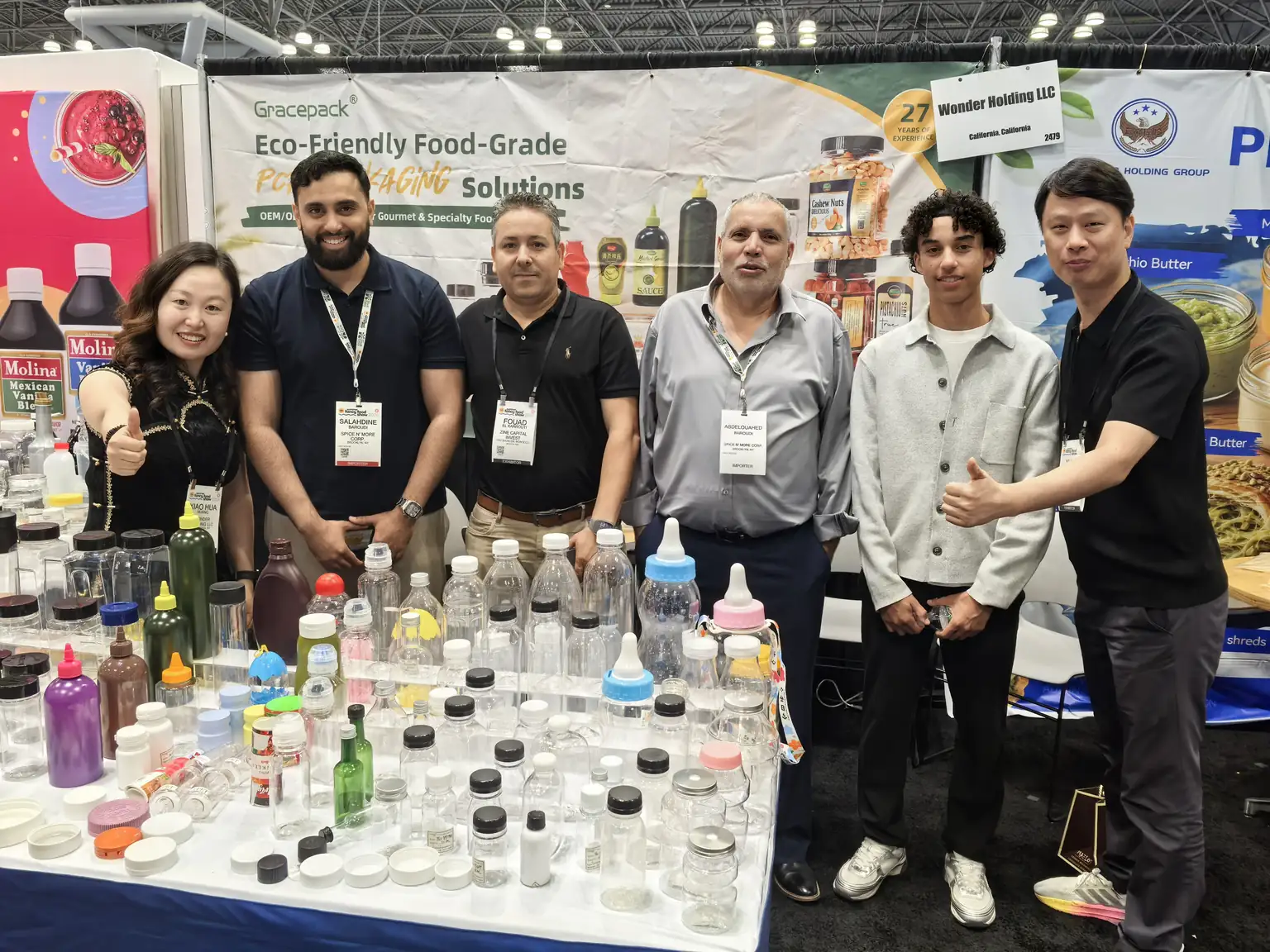 Gracepack representatives and visitors at a US food exhibition in 2026